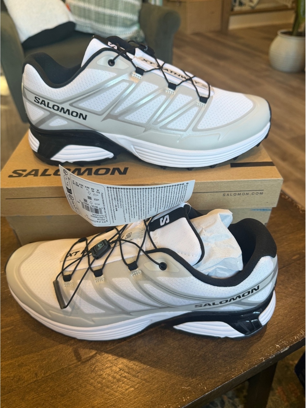 Salomon XT Pathway 2 Trail Running Shoes White Black Size 10
